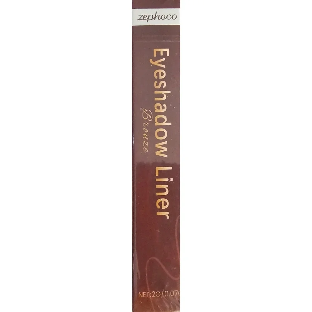 Zephoco Eyeshadow Liner Bronze Metallic Shimmer Dual Ended Pen with Smudger 2g